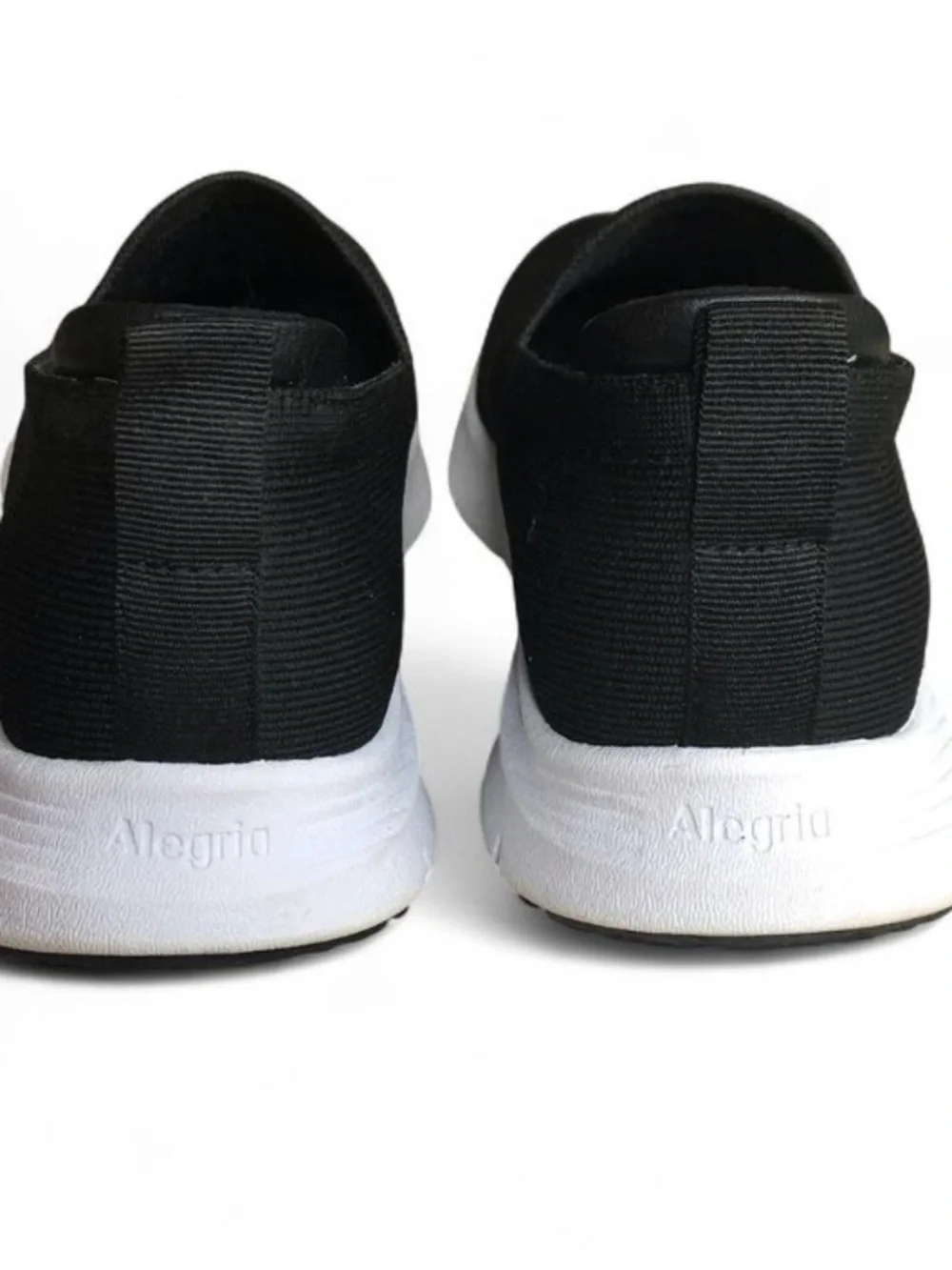Alegría Slip-On Knit Walking Shoes for Women - Black 7.5 - 8